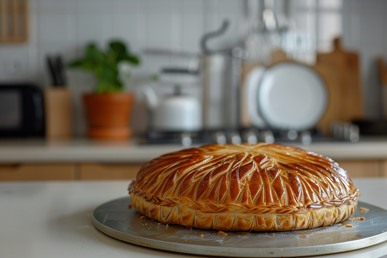 Image gratuite Galette des Rois sur comptoir cuisine dans scène moderne 2