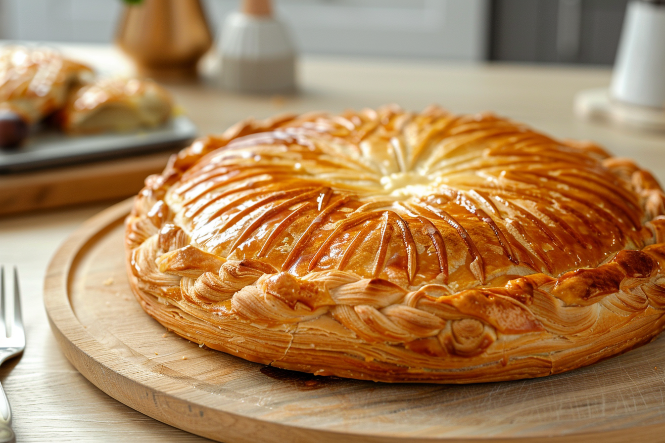 Image gratuite Galette des Rois sur îlot cuisine dans cuisine contemporaine 2