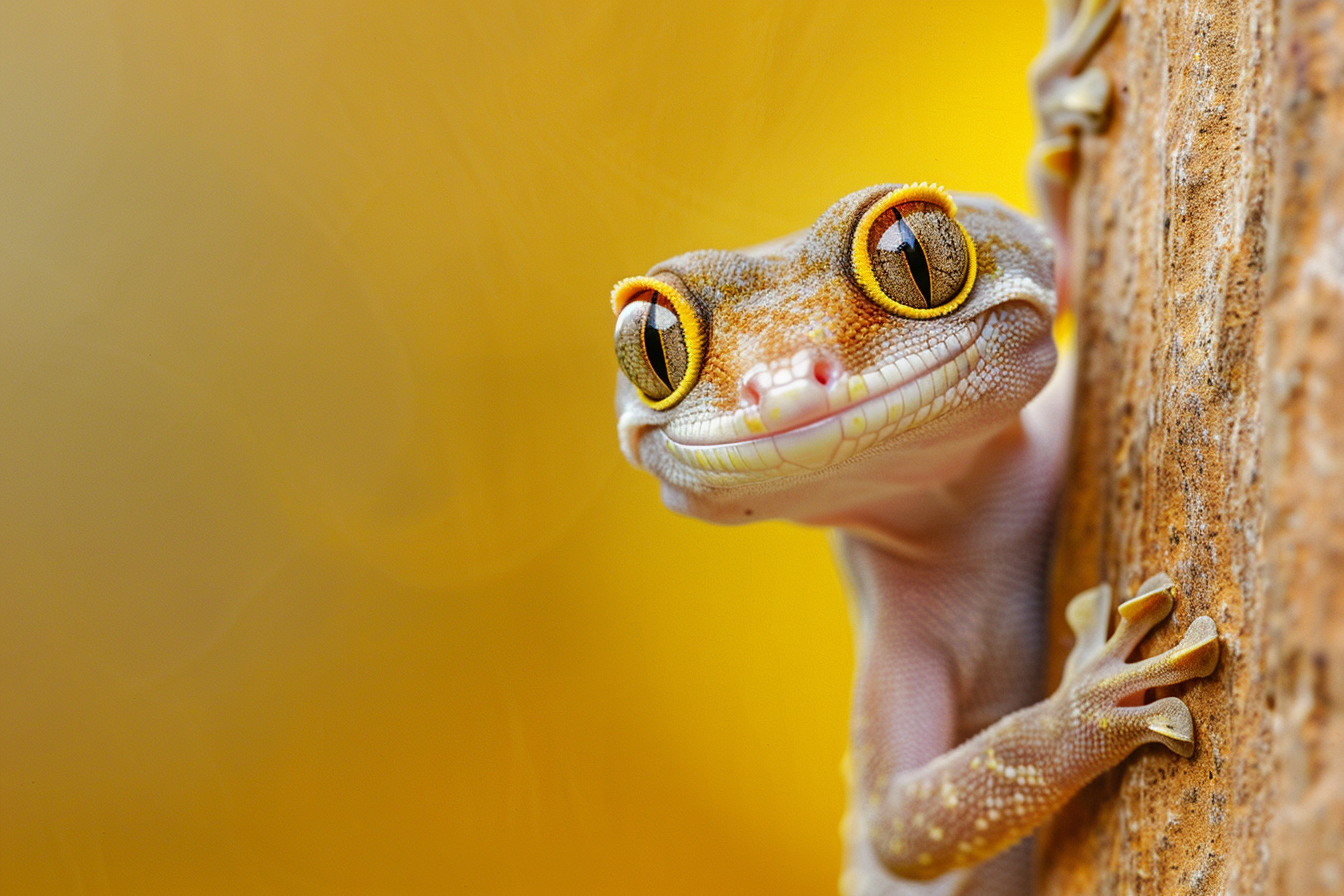 Image gratuite Gecko sur une surface verticale 2