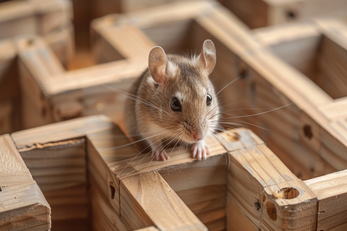 Image gratuite Gerbille explorant labyrinthe 2