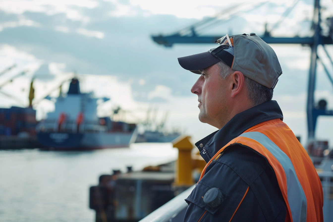 Image gratuite Gestionnaire port supervisant opérations 1