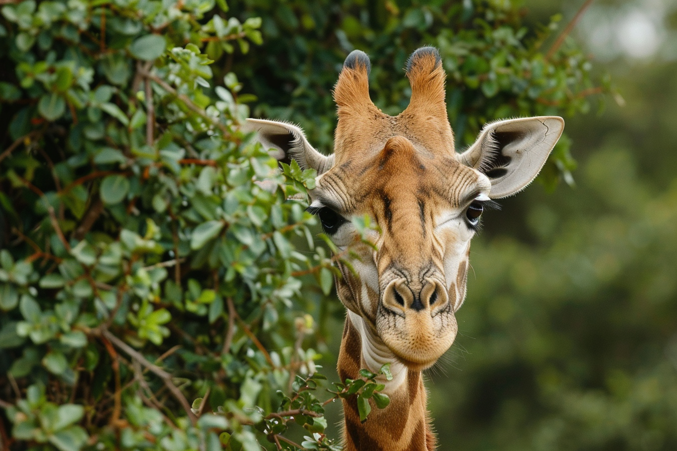 Image gratuite Girafe curieuse explorant paysage 2
