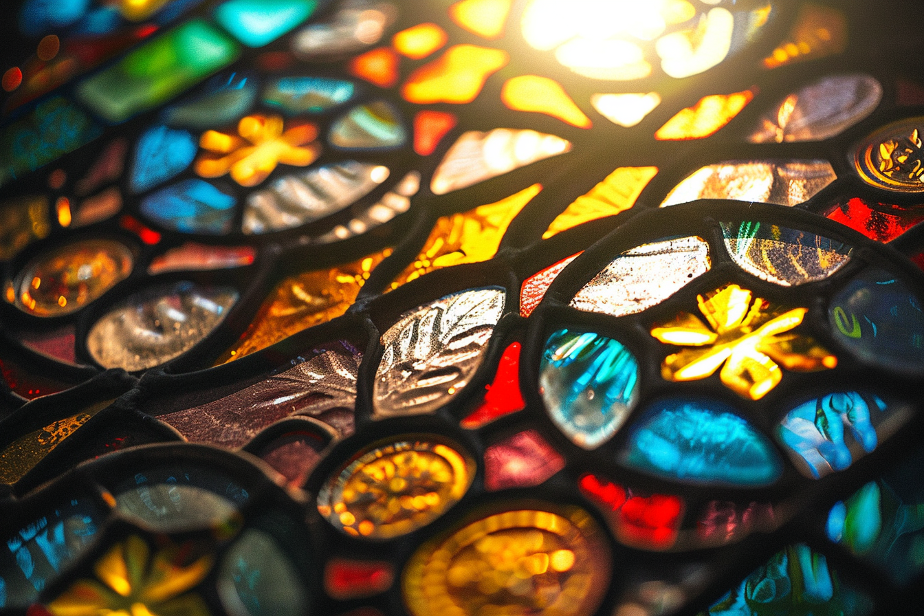 Image gratuite Gros plan beauté complexe vitrail 1