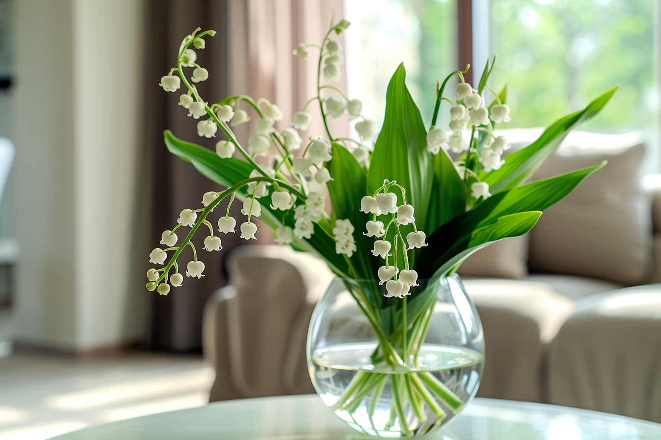 Image gratuite Gros plan brins muguet vase maison moderne 1er mai 1