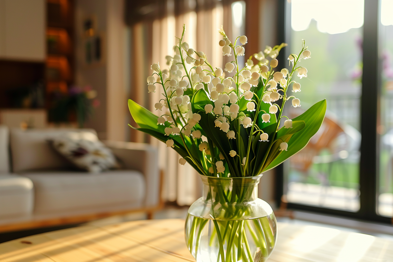 Image gratuite Gros plan brins muguet vase maison moderne 1er mai 3