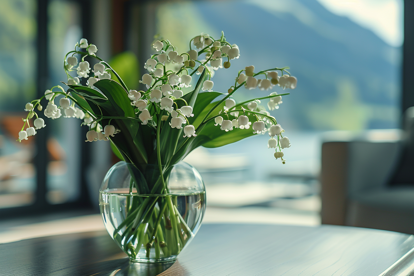 Image gratuite Gros plan brins muguet vase maison moderne 1er mai 4