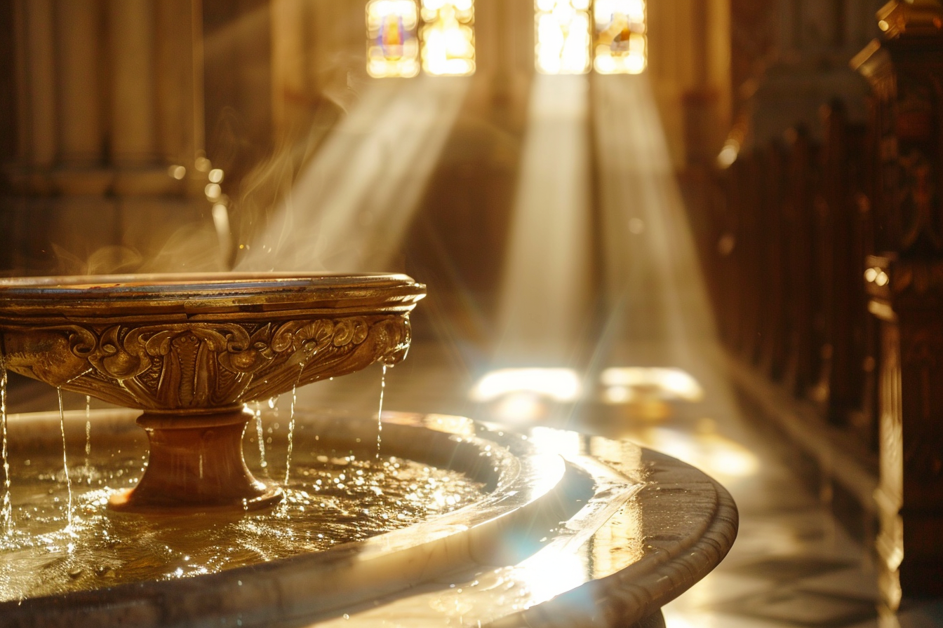 Image gratuite Gros plan fontaine eau bénite, cathédrale 2