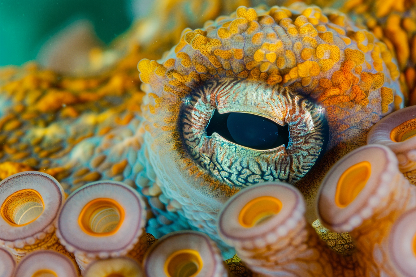 Image gratuite Gros plan œil pieuvre 1