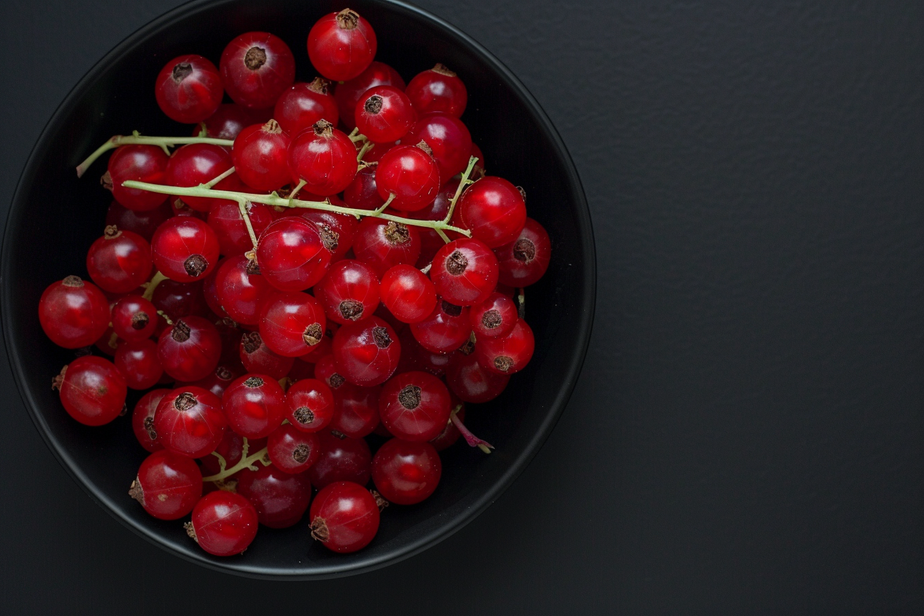 Image gratuite Groseilles rouges dans bol noir 3