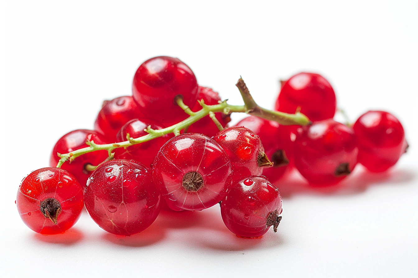 Image gratuite Groseilles rouges sur fond blanc 1