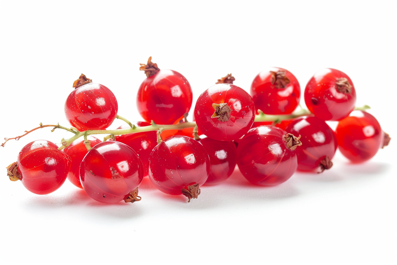 Image gratuite Groseilles rouges sur fond blanc 6