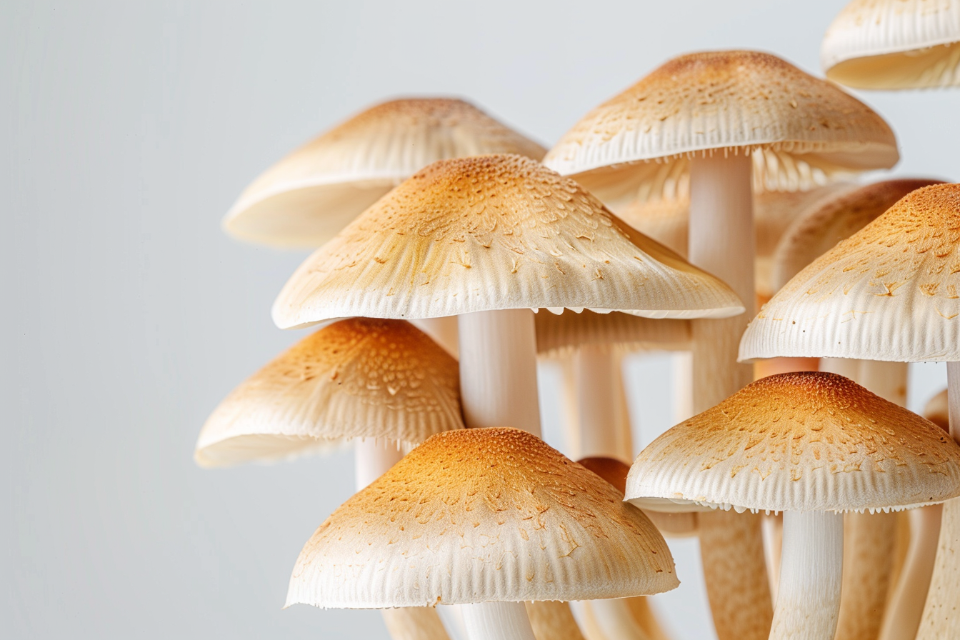 Image gratuite Groupe de champignons sur fond blanc 2