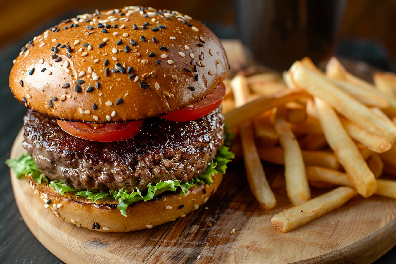 Image gratuite Hamburger gourmet dans un restaurant chic 1