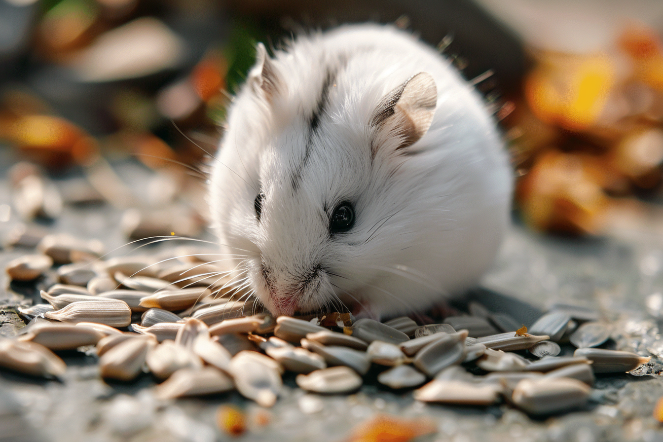 Image gratuite Hamster blanc mangeant 4