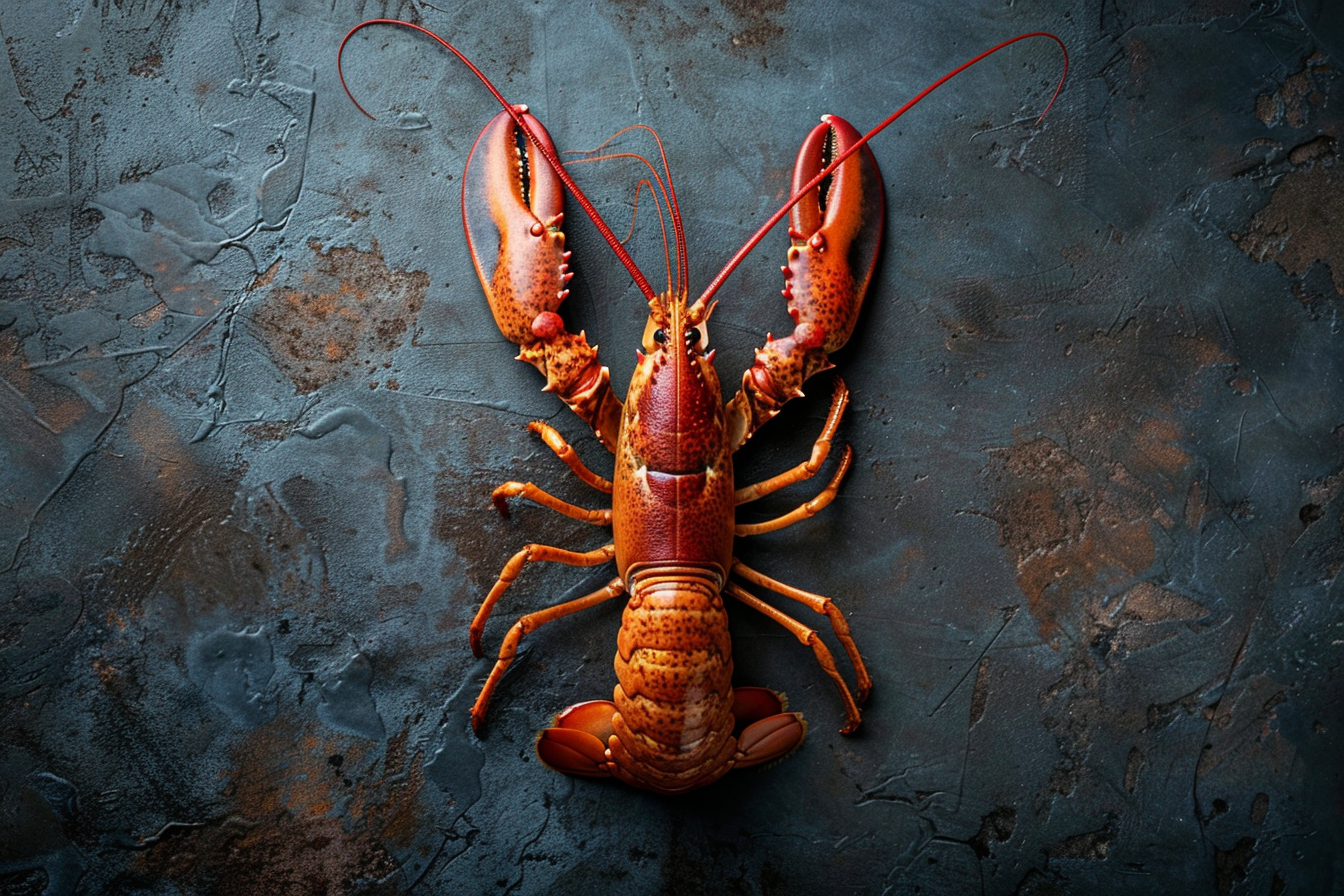 Image gratuite Homard sur fond sombre 1