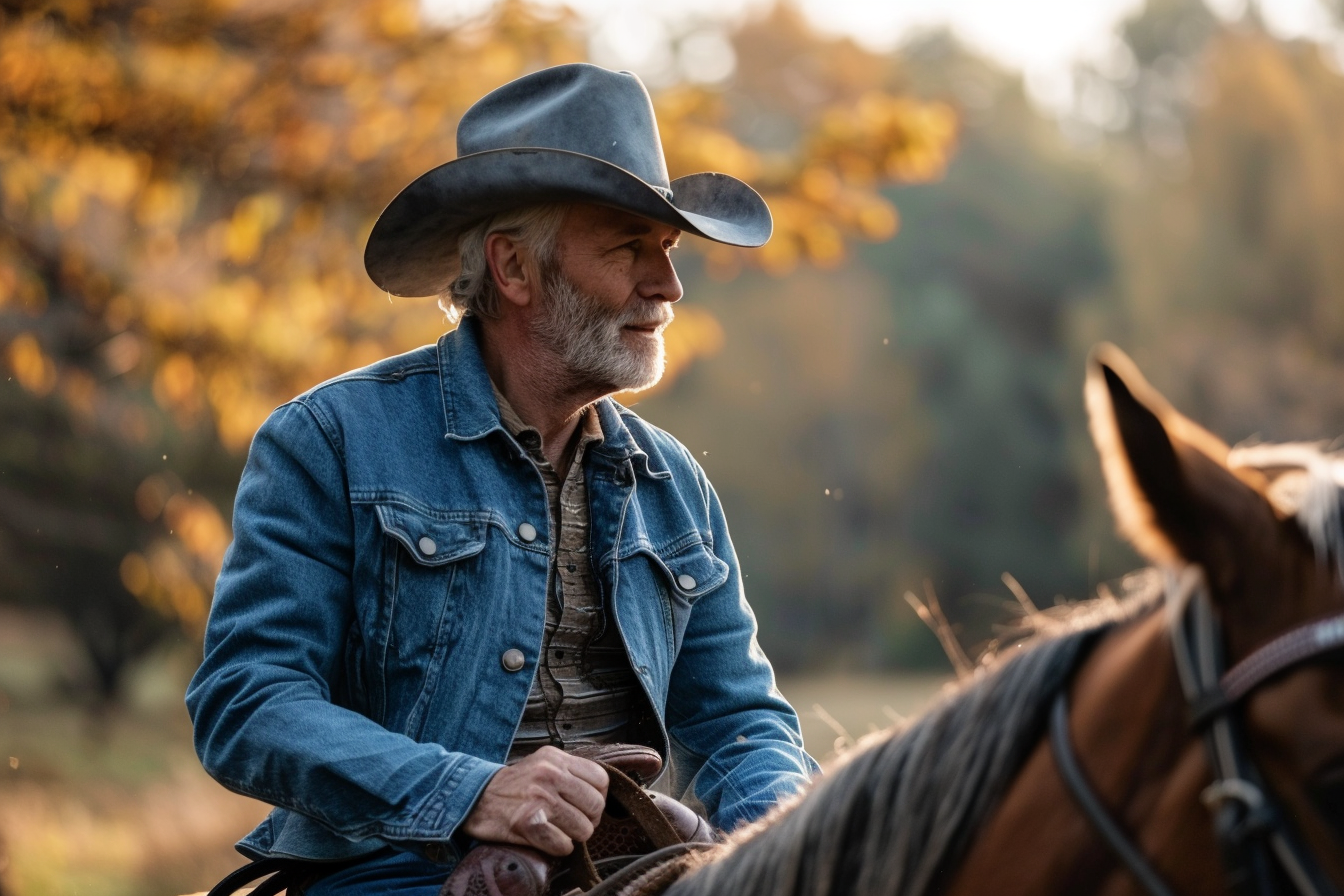 Image gratuite Homme à cheval sur un sentier de campagne 1