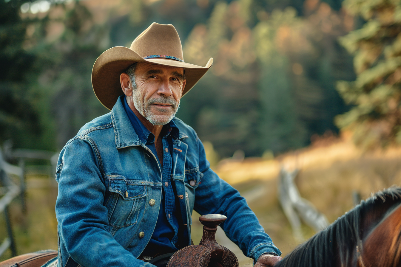 Image gratuite Homme à cheval sur un sentier de campagne 4