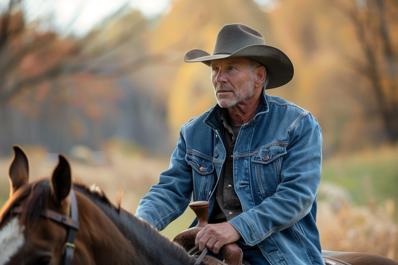 Image gratuite Homme à cheval sur un sentier de campagne 5