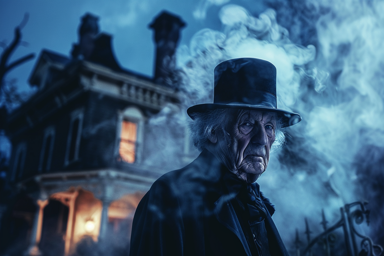 Image gratuite Homme âgé vampire, maison hantée, lumières, brouillard 5