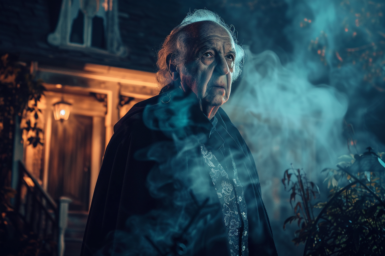 Image gratuite Homme âgé vampire, maison hantée, lumières, brouillard 6