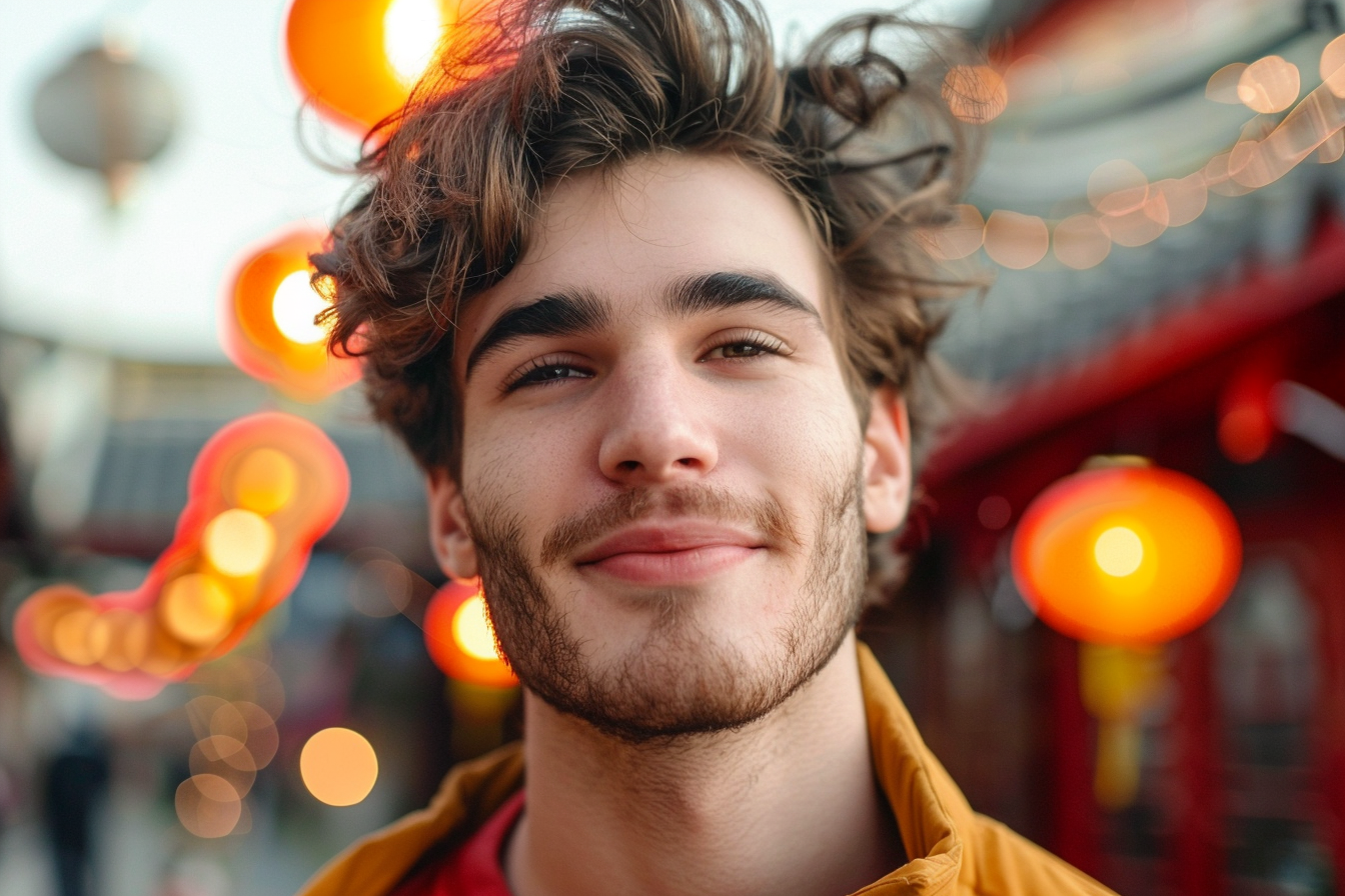 Image gratuite Homme cheveux bruns yeux marrons fête Nouvel An chinois 6