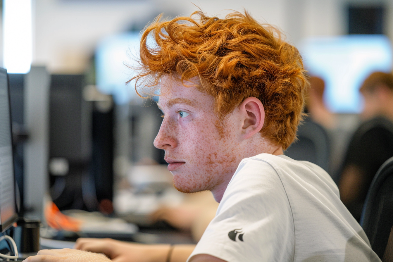 Image gratuite Homme concentré codant en équipe 3