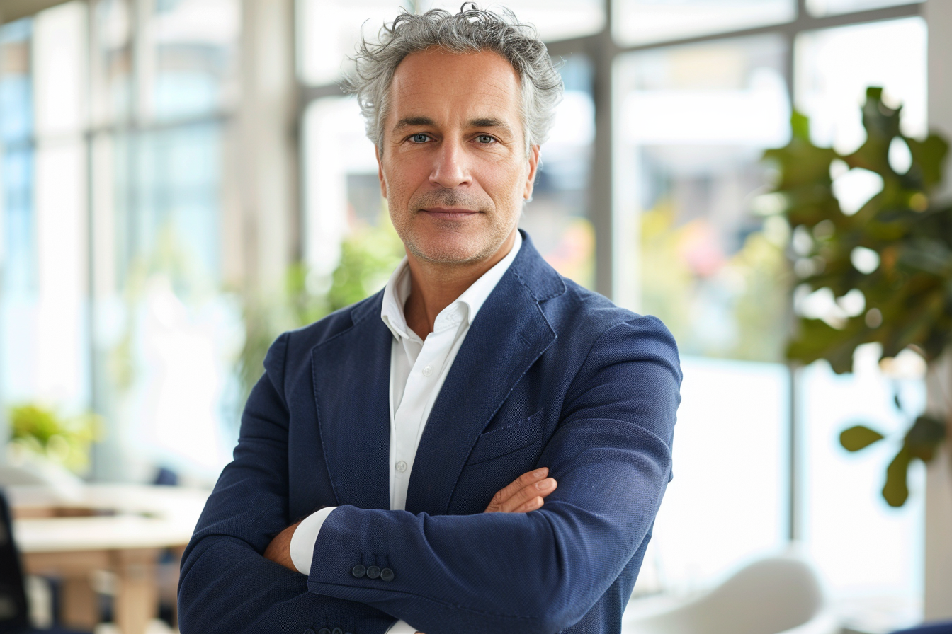 Image gratuite Homme d&rsquo;affaires aux cheveux gris confiant 2