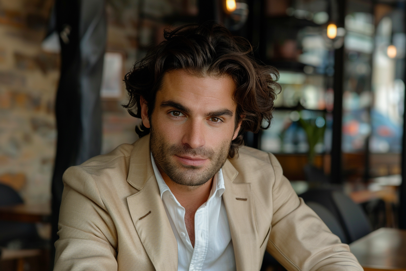 Image gratuite Homme d&rsquo;affaires détendu au café moderne 7