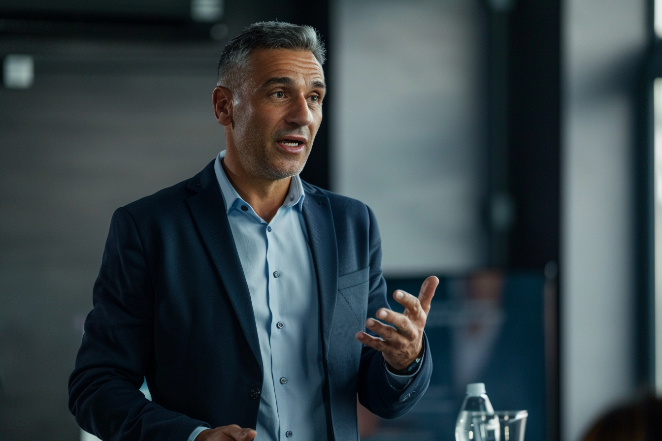 Image gratuite Homme d&rsquo;affaires en présentation 3