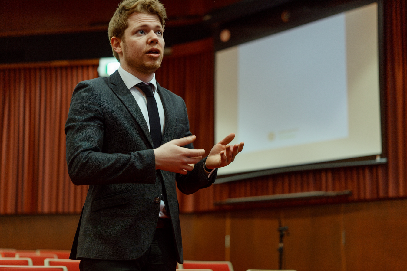 Image gratuite Homme d&rsquo;affaires faisant une présentation 1