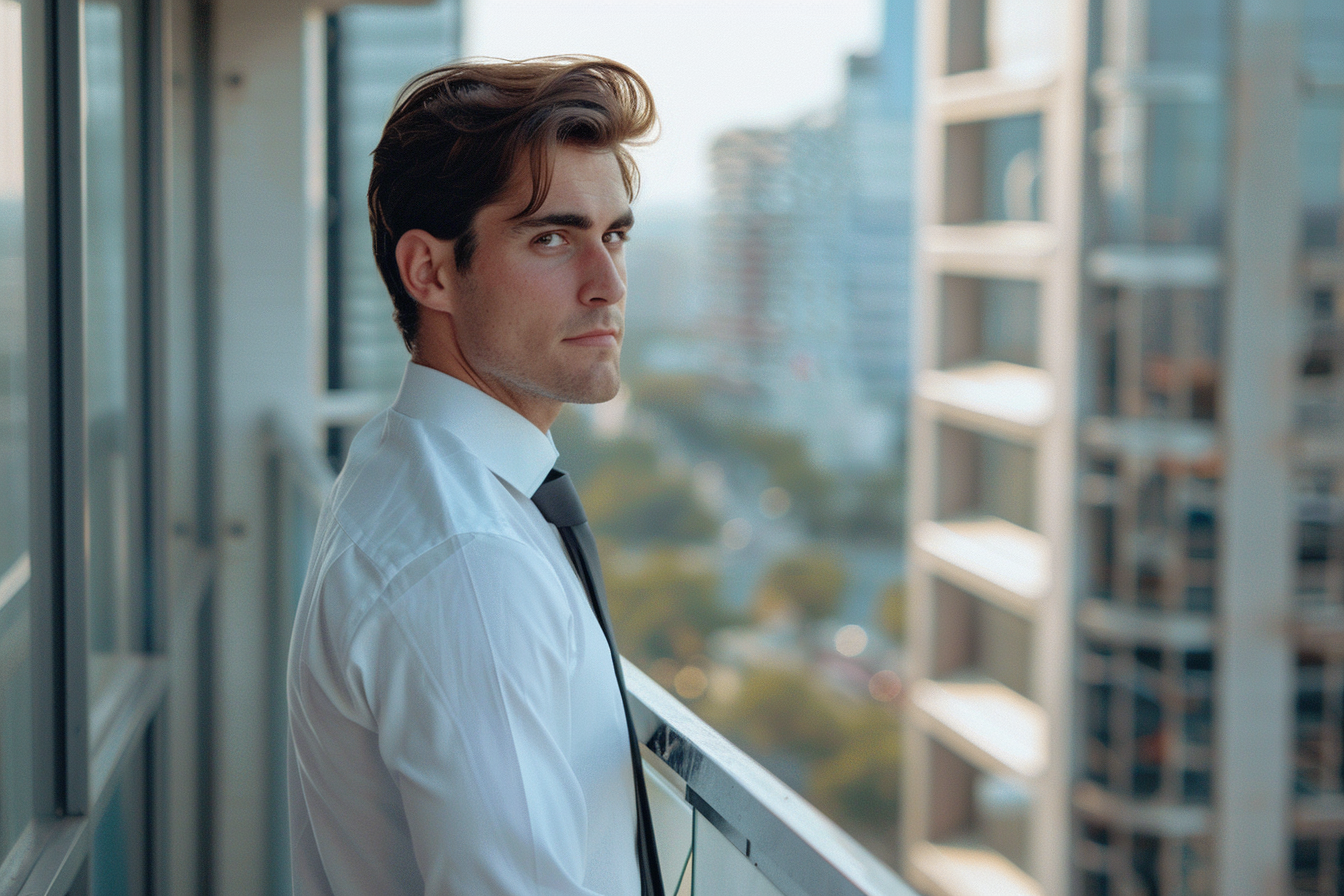 Image gratuite Homme d&rsquo;affaires sur un balcon 4