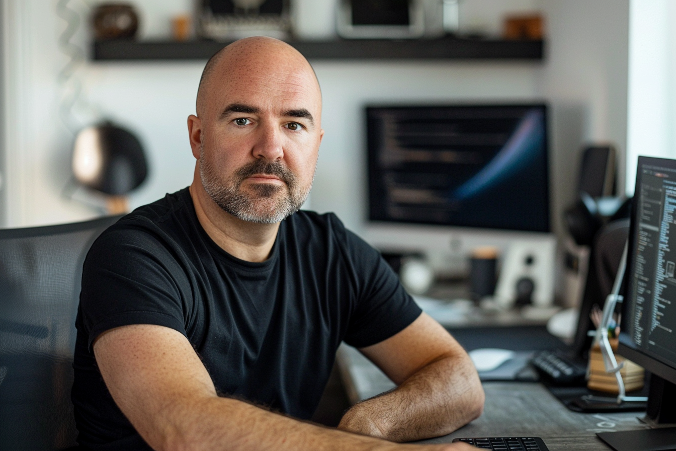 Image gratuite Homme en télétravail au bureau moderne 3