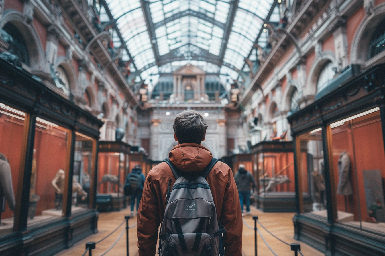 Image gratuite Homme explore musée historique cœur ville 2