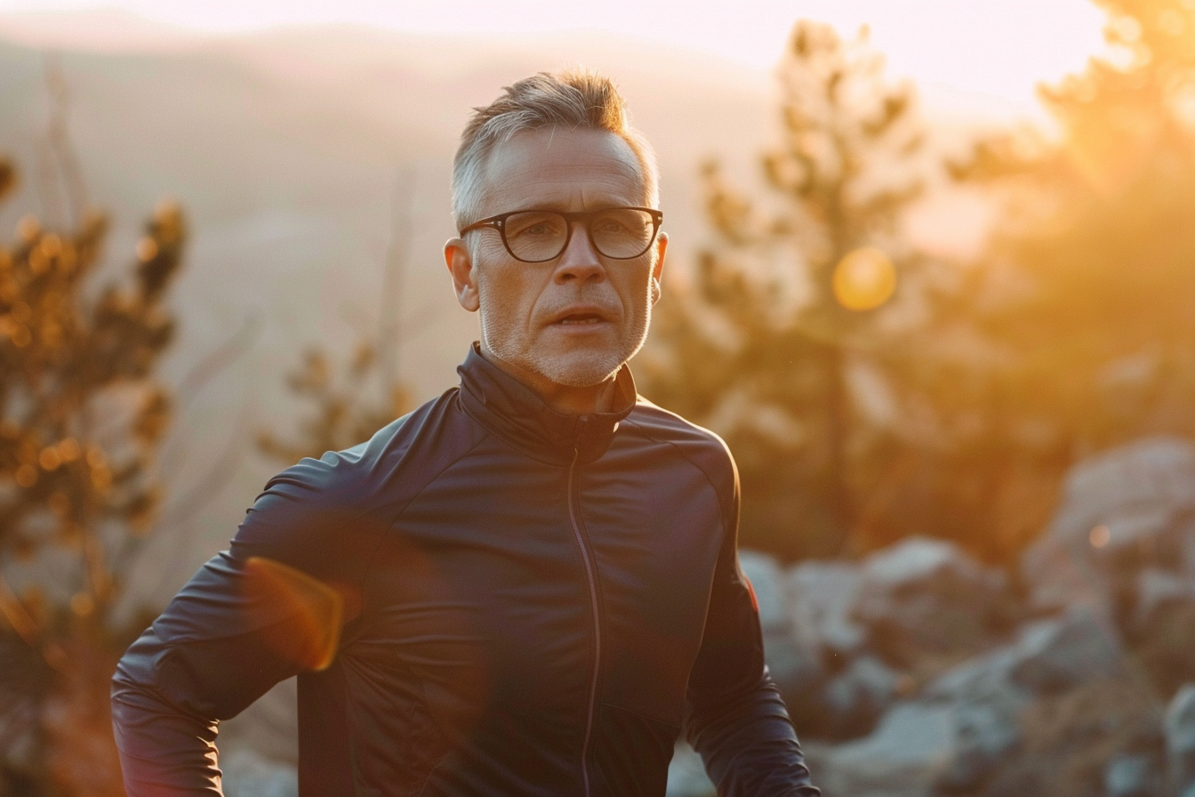 Image gratuite Homme joggant sur un sentier de montagne 2