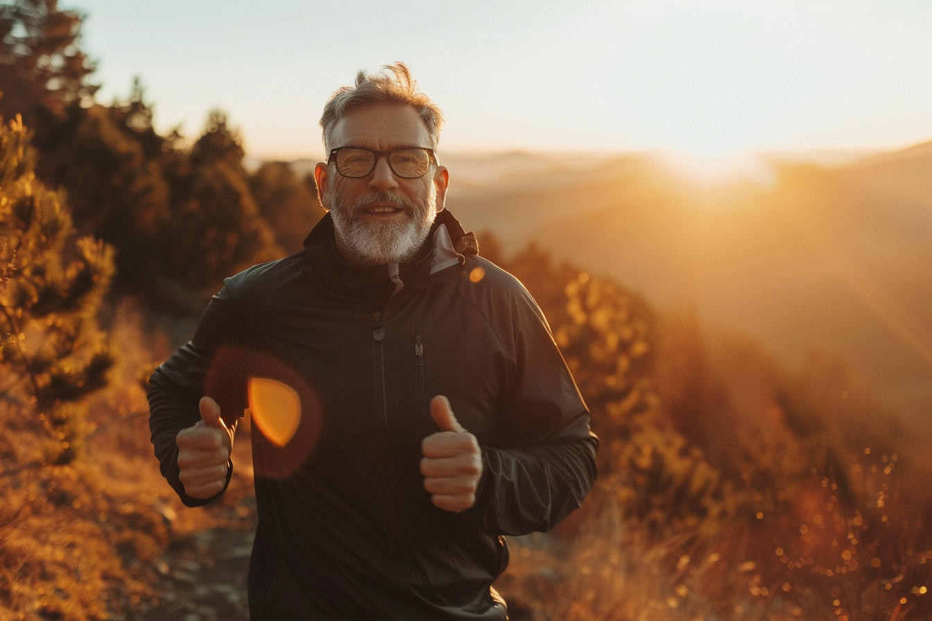 Image gratuite Homme joggant sur un sentier de montagne 3