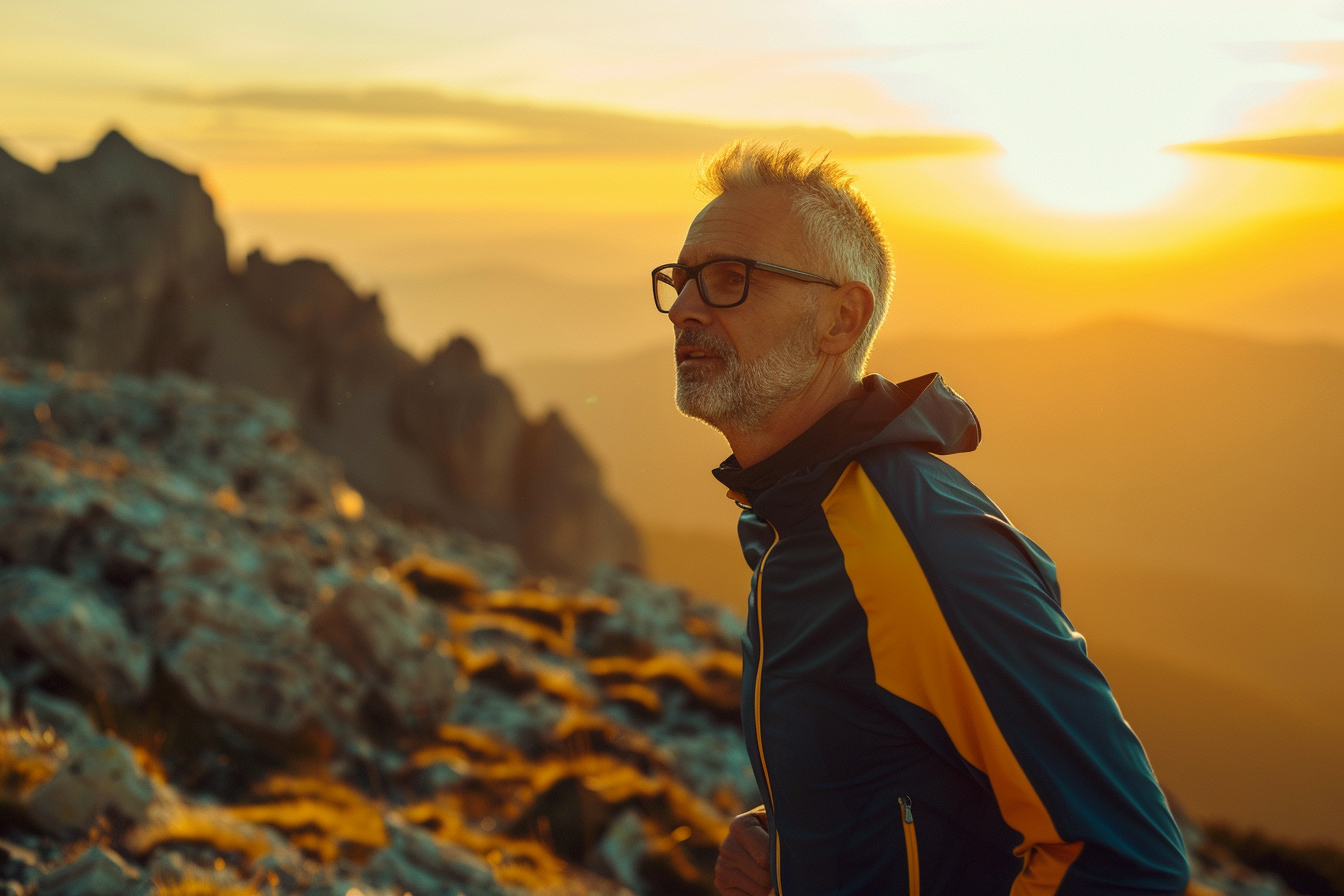 Image gratuite Homme joggant sur un sentier de montagne 5