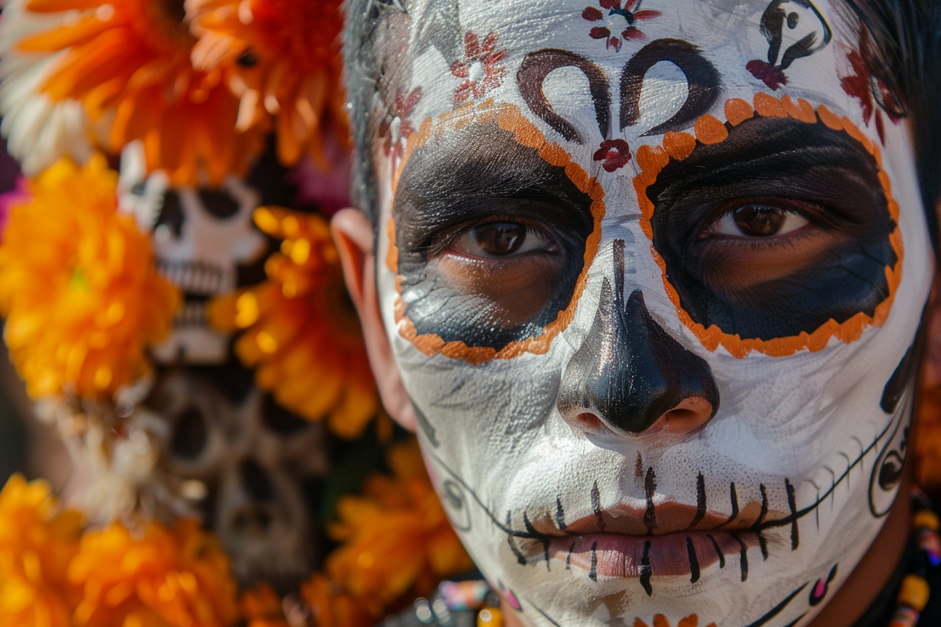Image gratuite Homme latino commémorant Jour des Morts cheveux noirs 2