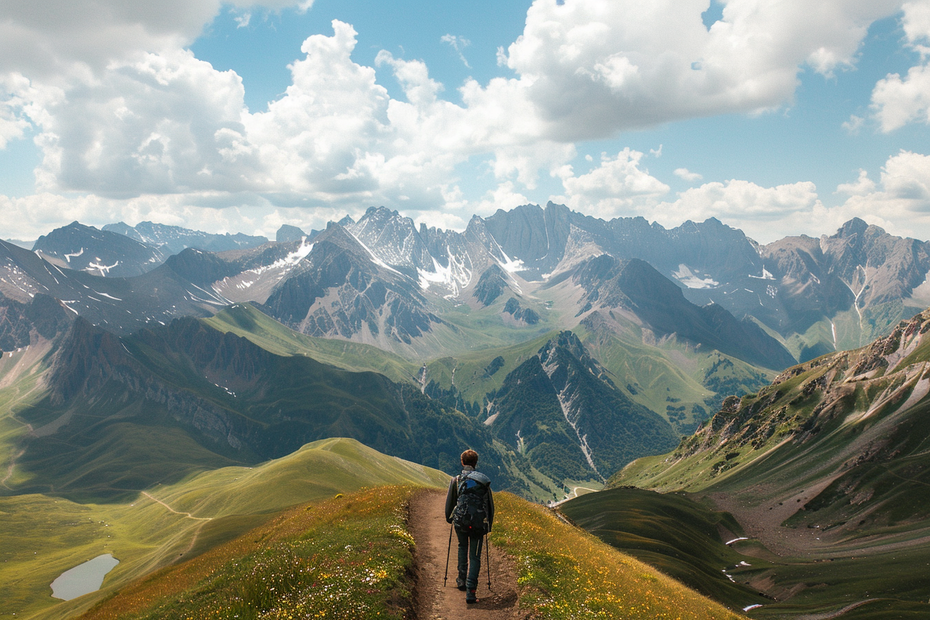 Image gratuite Homme randonnée montagne isolée 2