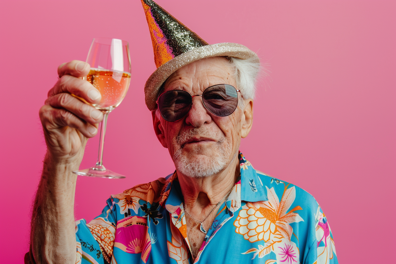 Image gratuite Homme toastant avec un verre de champagne 1