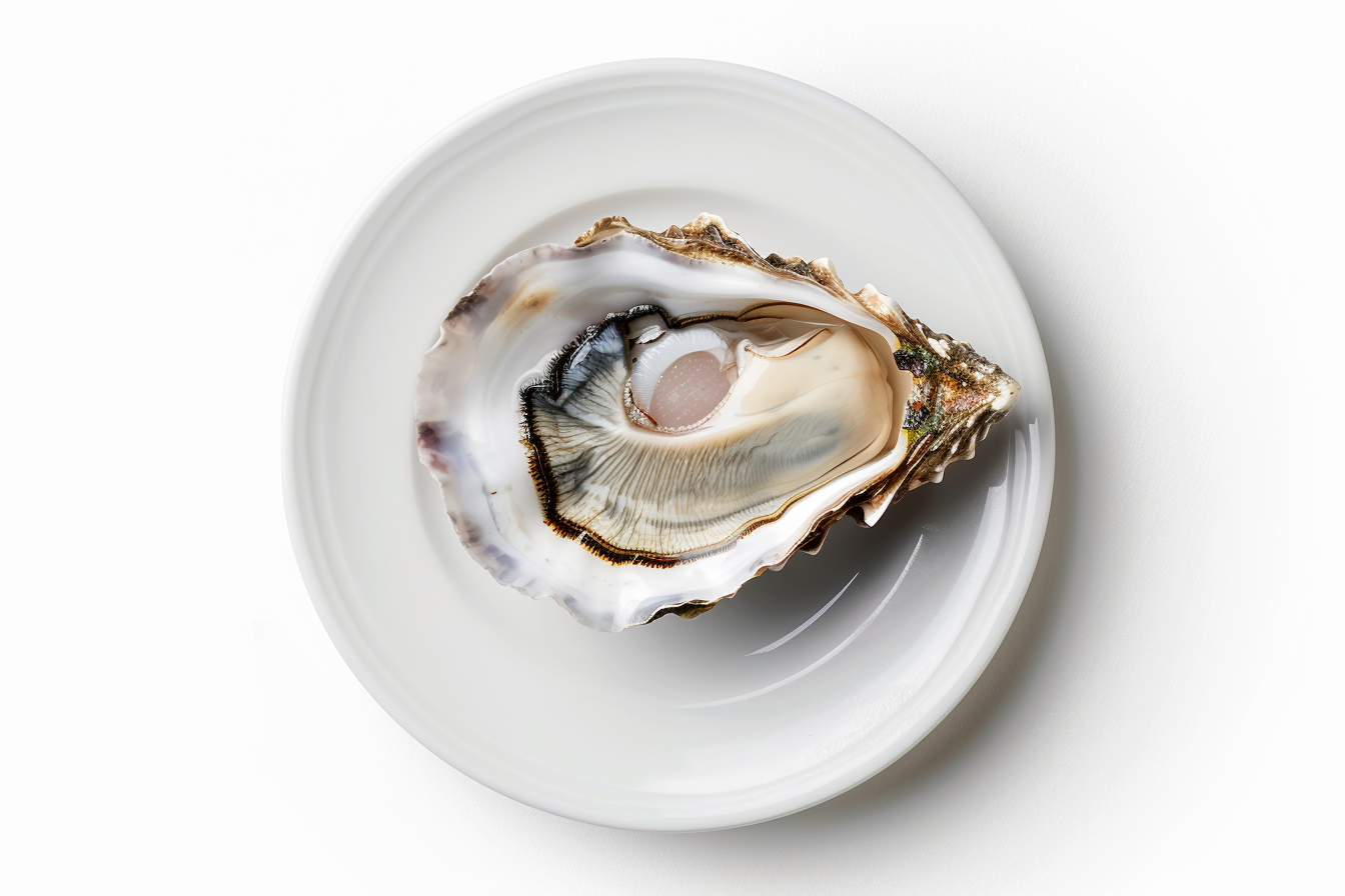 Image gratuite Huître sur assiette blanche 1