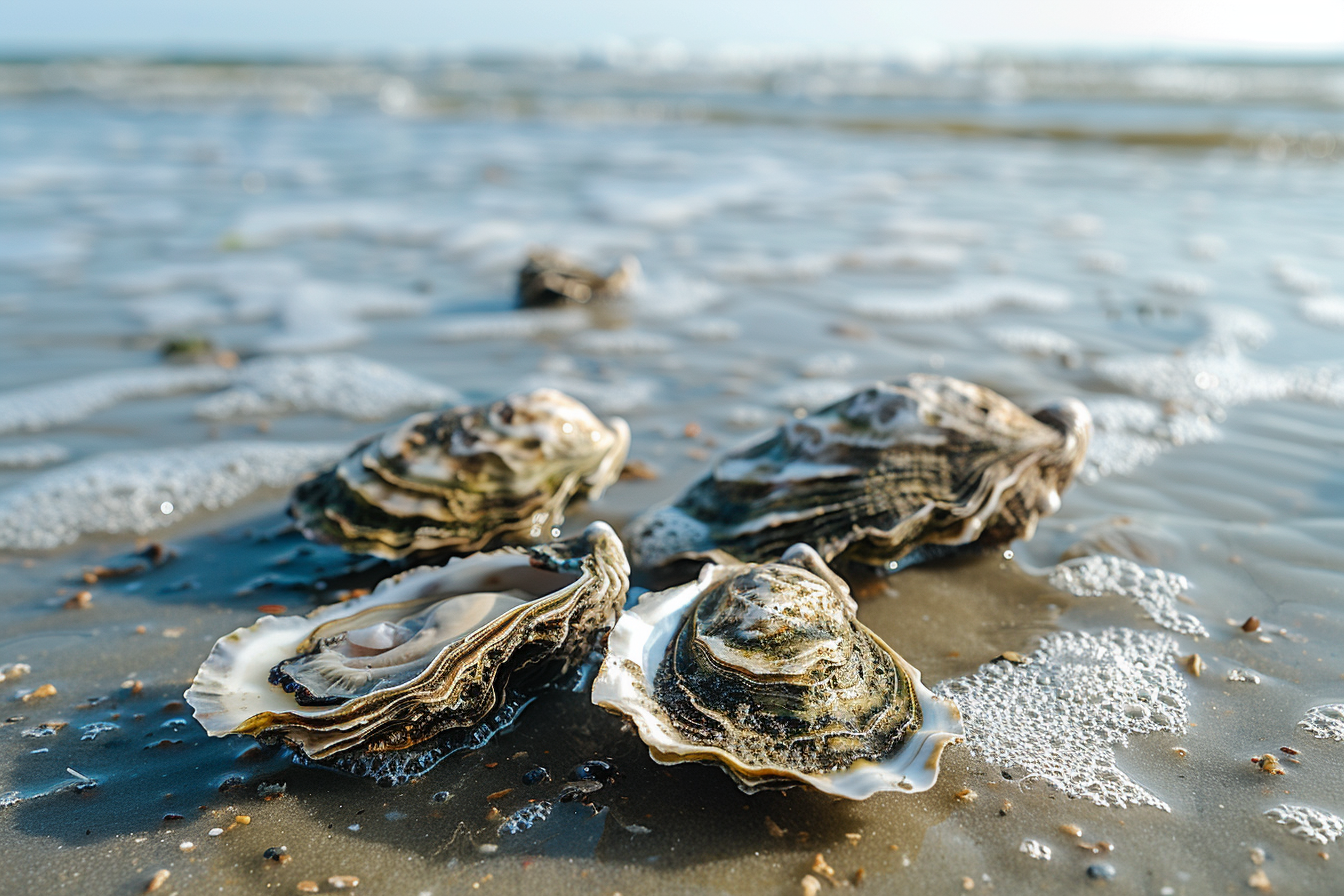 Image gratuite Huîtres fraîches sur la plage 4