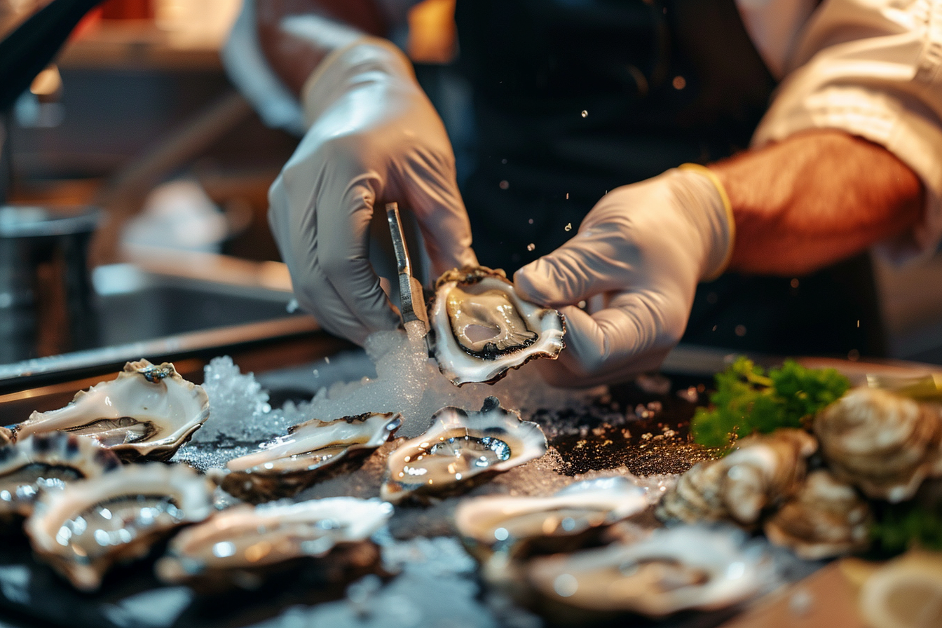 Image gratuite Huîtres ouvertes en cuisine moderne 1