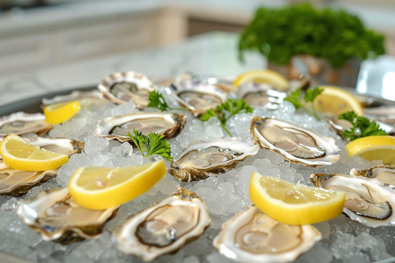 Image gratuite Huîtres sur glace en cuisine contemporaine 4