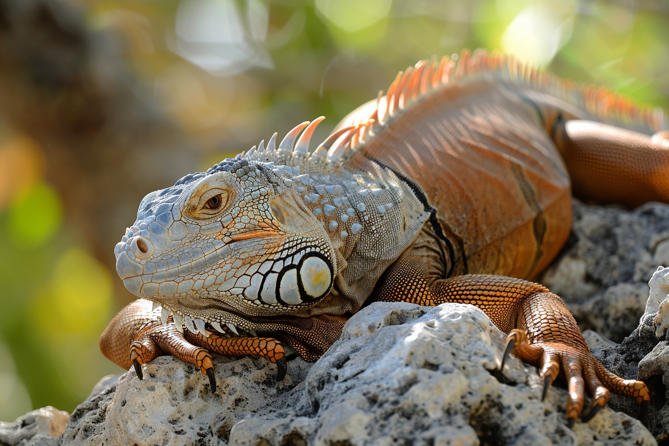 Image gratuite Iguane se prélassant au soleil 1