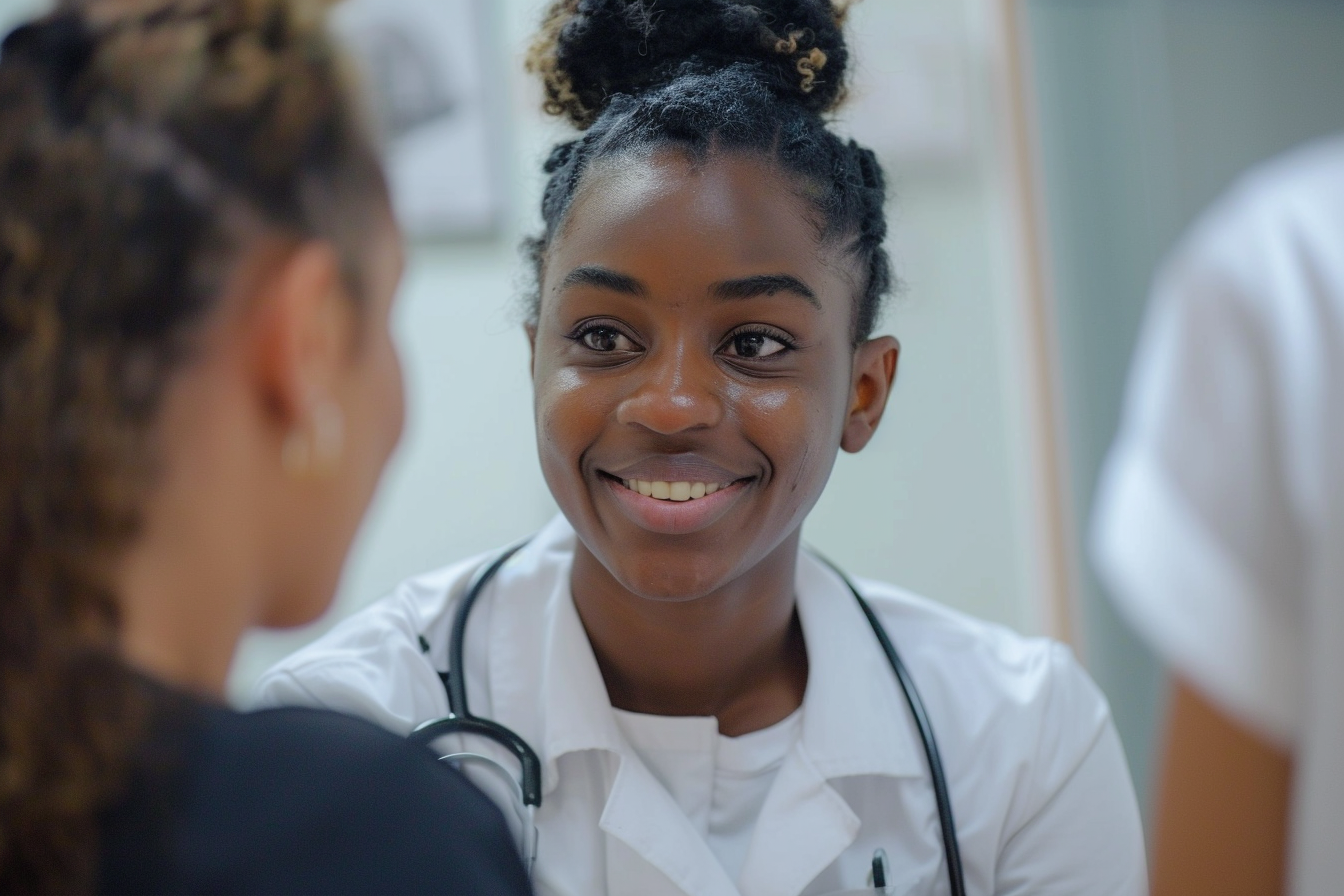 Image gratuite Infirmière réconfortant un patient 1