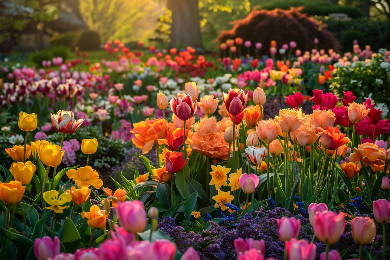 Image gratuite Jardin de fleurs éclatant 1