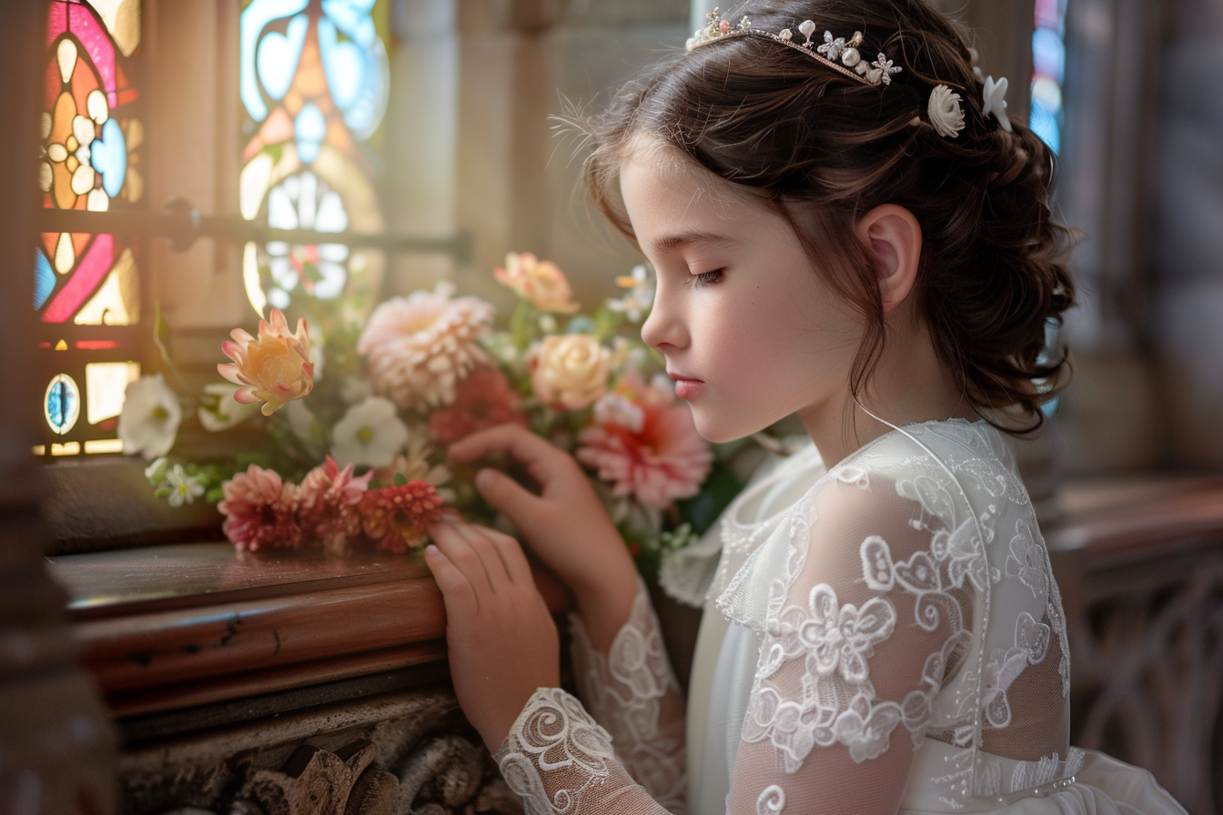 Image gratuite Jeune fille en robe dentelle 2