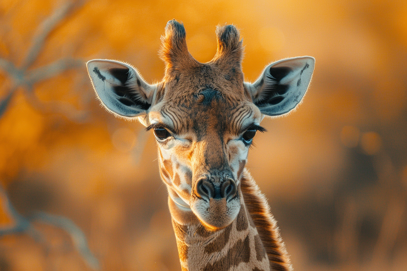 Image gratuite Jeune girafe explorant son environnement 1
