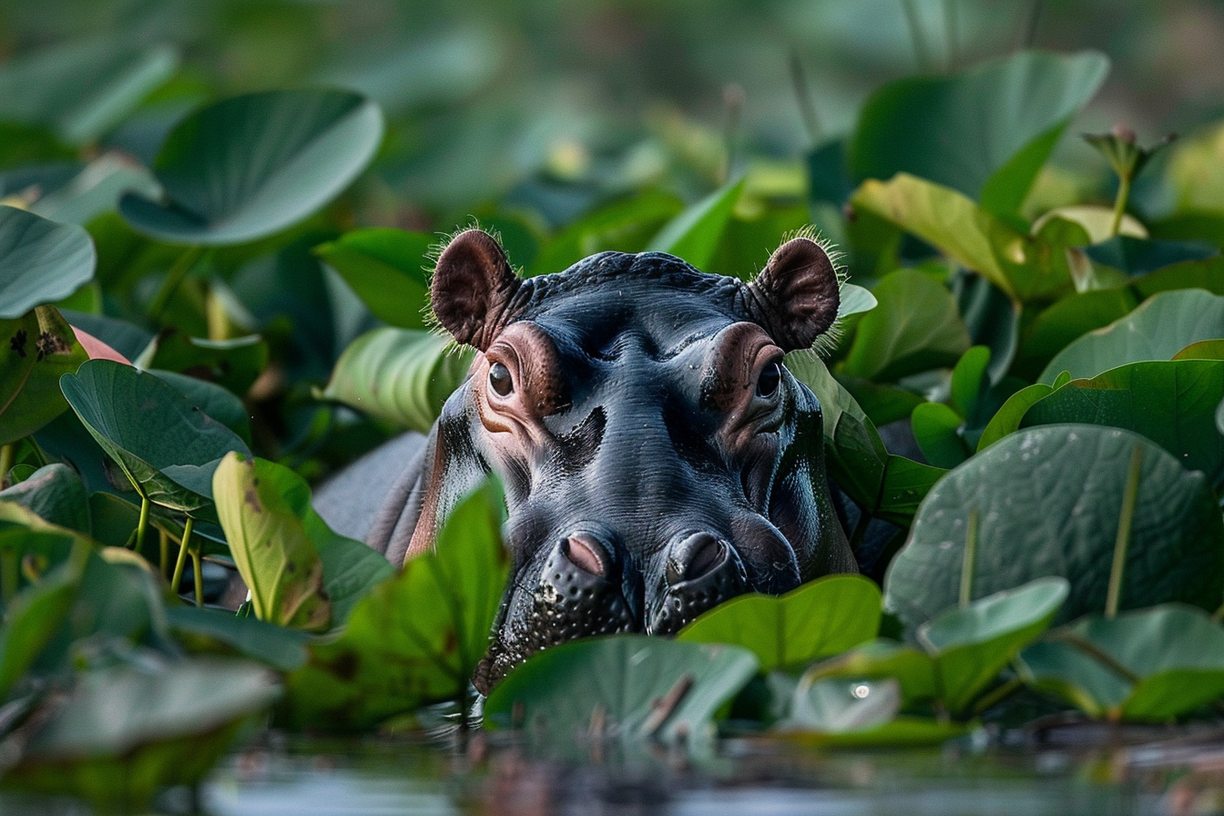 Image gratuite Jeune hippopotame explorant son environnement 1