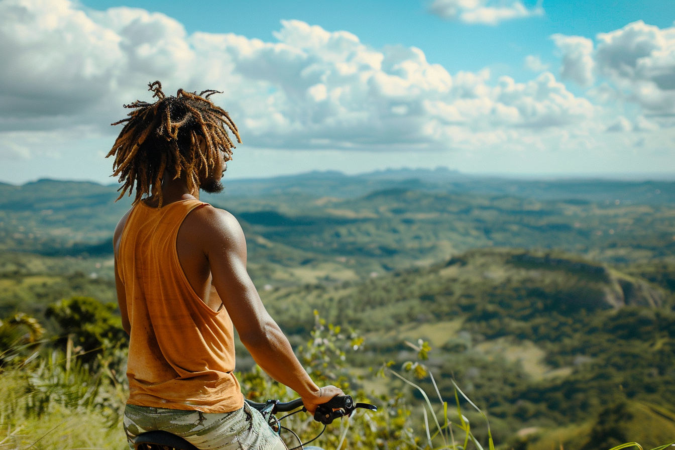 Image gratuite Jeune homme faisant du vélo sur un sentier de montagne 4